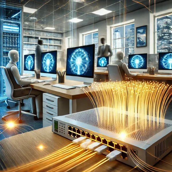 illustration d'une arrivée fibre optique